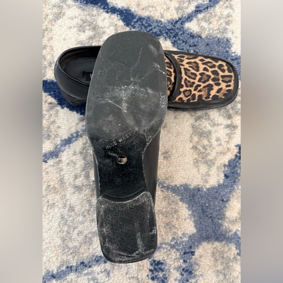 Nine West Black and Leopard Flats - Picture 3 of 6